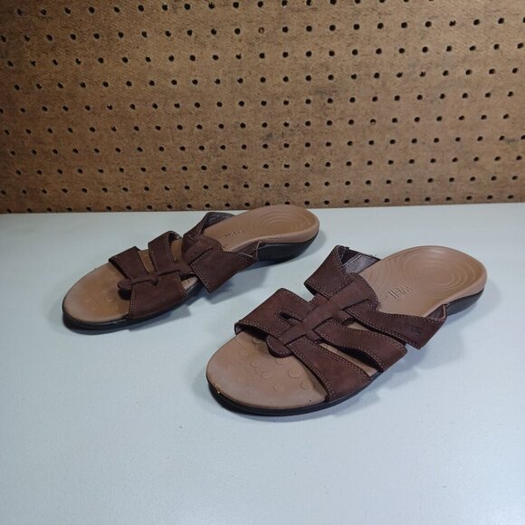 Weil womens brown wedge slide sandals 10 M - Picture 1 of 5